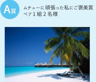 モルディブ水上ヴィラ6日間の旅が当たる♪日本テトラパック「#ムチューな私を応援！キャンペーン！」