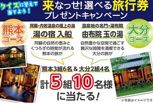 熊本・大分の温泉旅行券