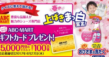 抽選で100名様にプレゼント☆エステー「ABC-MARTギフトカードプレゼント」