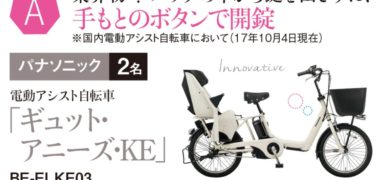 ベネッセの「超人気電動アシスト自転車 総額100万円分大プレゼント!」キャンペーン