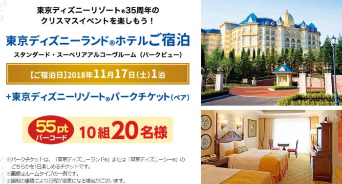 パークチケットコース / ホテル宿泊コース / 35周年パークグッズコース / オリジナルグッズコース