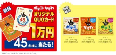 東ハトの「ポテコ・なげわ 45周年ありがとうWキャンペーン