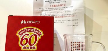 平和堂×メロディアンのハガキ懸賞で「保温保冷2層ガラスマグカップ」が当選