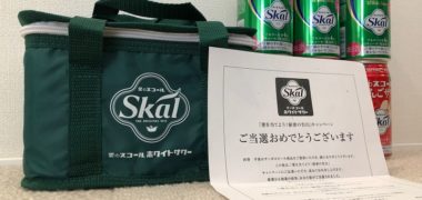 サッポロのTwitter懸賞で「愛のスコールホワイトサワー・赤りんごサワー6缶入りアソートバッグ」が当選