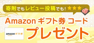 寄附金額に対し5%のAmazonギフト券