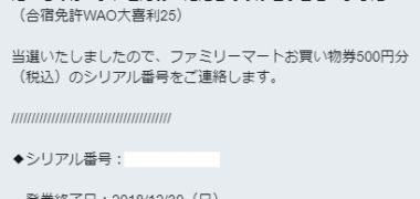インター・アート・コミッティーズのTwitter懸賞で「お買い物券 500円分」が当選