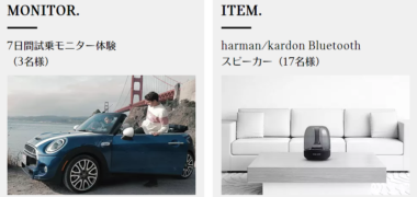 MINI Japan.の「MINI SPRING DRIVE CAMPAIGN.