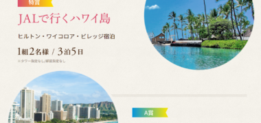 JALの「ハワイ島旅行プレゼントキャンペーン