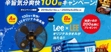 グリコの「ビーフカレーLEE オリジナル賞品が当たる!辛旨気分爽快100倍キャンペーン