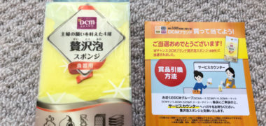 DCMホールディングスのキャンペーンで「贅沢泡スポンジ」が当選