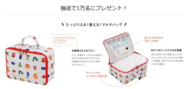ゼクシィBabyの「はらぺこあおむし のマルチバッグが1万名に当たる!キャンペーン