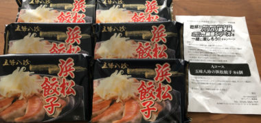 ココカラファイン×中部薬品×カルビー×サントリーのハガキ懸賞で「浜松餃子」が当選