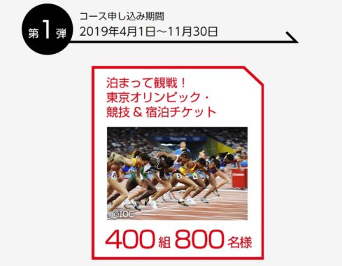 東京オリンピック・競技＆宿泊チケット / 東京オリンピック開会式・閉会式コース / 東京オリンピック競技チケット / 東京パラリンピック開会式・閉会式・競技