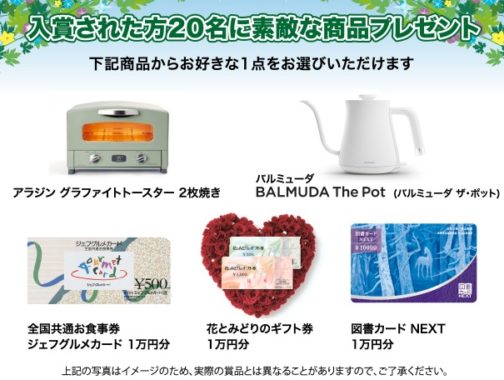 好きな賞品1点