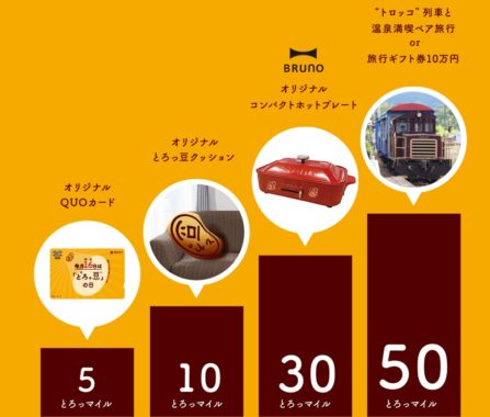 QUOカード 500円分 / オリジナルとろっ豆クッション / BRUNOオリジナルコンパクトホットプレート