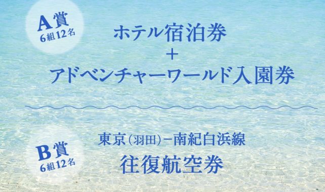 ホテル無料宿泊券＋アドベンチャーワールド入園券 / 羽田－南紀白浜 往復航空券