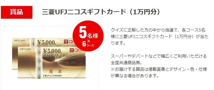 三菱UFJニコスギフトカード 1万円分