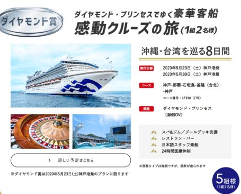 クルーズの旅8日間 / 体験ギフト 10万円相当