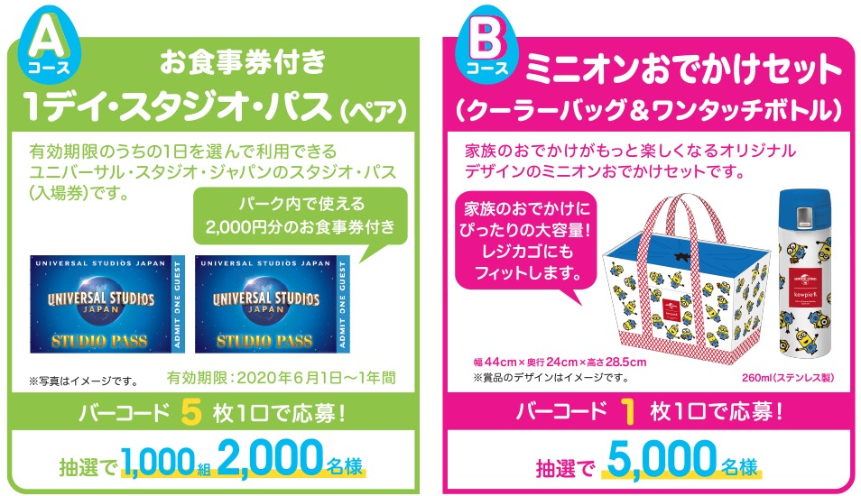 ハガキ懸賞】USJ 食事券付きパスやミニオングッズが当たる大量当選キャンペーン☆｜懸賞主婦