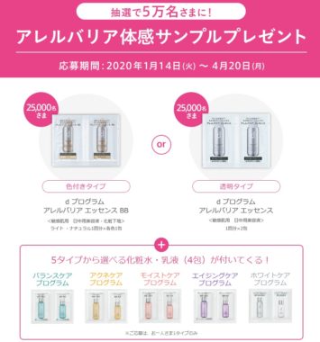 資生堂 アレルバリア 体感サンプルセット