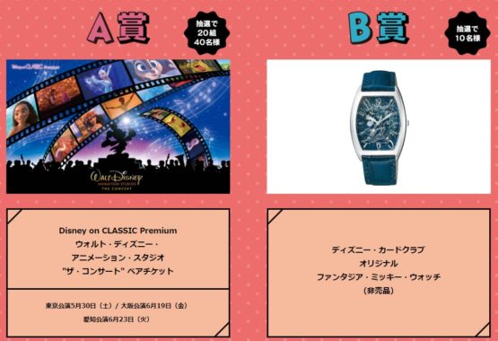 Disney on CLASSIC ザ・コンサート ペアチケット / ファンタジア・ミッキー・ウォッチ