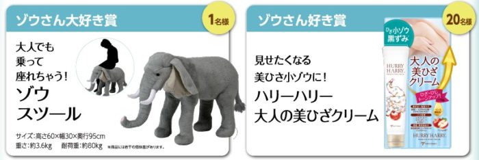 ゾウ スツール / ハリーハリー 大人の美ひざクリーム