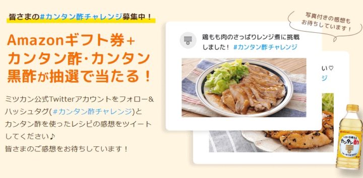 カンタン酢でカンタンごはん。#カンタン酢チャレンジ｜ミツカングループ商品・メニューサイト