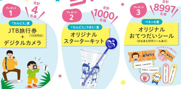 JTB旅行券10万円分＋デジタルカメラ / おてつだいシール 他
