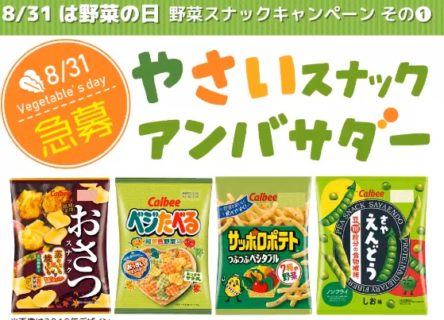 🥗8/31は野菜の日🥗／ 野菜スナックアンバサダー 大募集