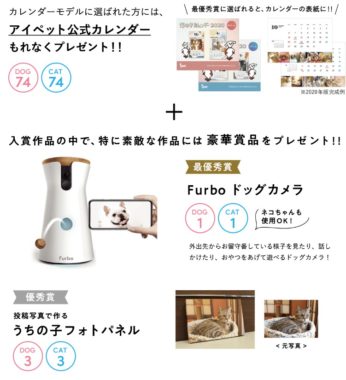 Furbo ドッグカメラ＋アイペット公式カレンダー表紙 他