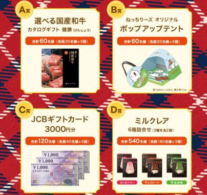 選べる国産和牛カタログギフト / ポップアップテント 他