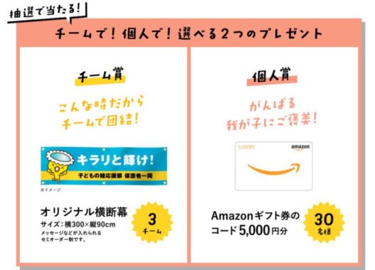 オリジナル横断幕 / Amazonギフト券コード5,000円分 他