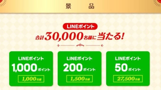 LINEポイント1,000ポイント / LINEポイント200ポイント 他