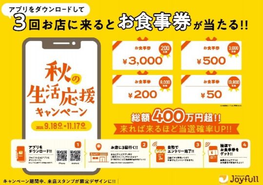 ジョイフル食事券3,000円分 / 食事券500円分 他