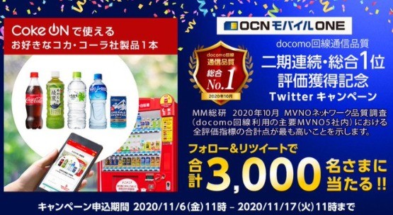 docomo 回線品質No.1評価獲得記念キャンペーン