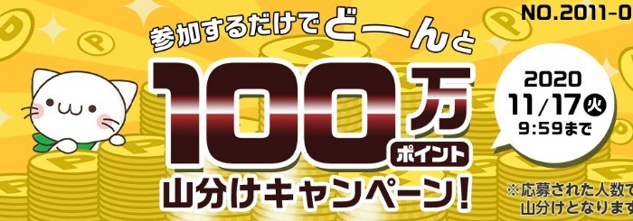 参加するだけでどーんと100万ポイント山分けキャンペーン