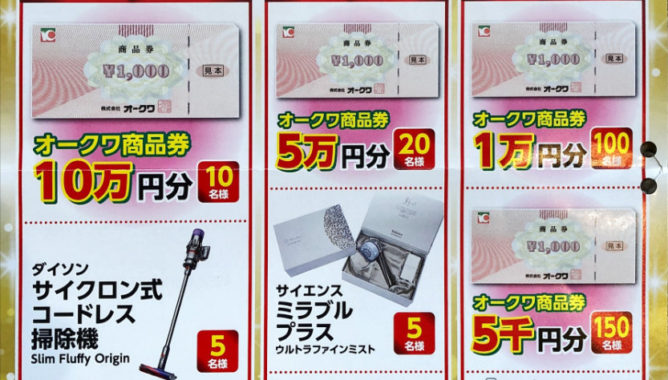 【ハガキ懸賞の旅】～オークワ編～ 2020年12月分