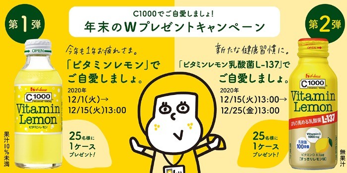 C1000でご自愛しましょ！年末のWプレゼントキャンペーン