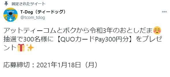 抽選で300名様に【QUOカードPay300円分】をプレゼント