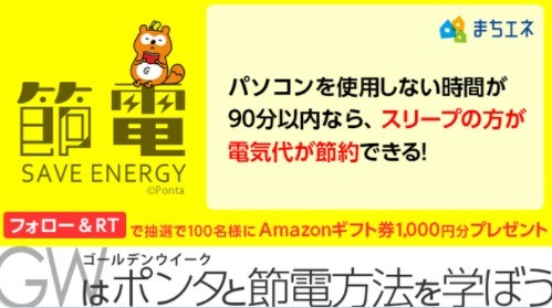 節電方法を学んで Amazonギフト券をもらおう