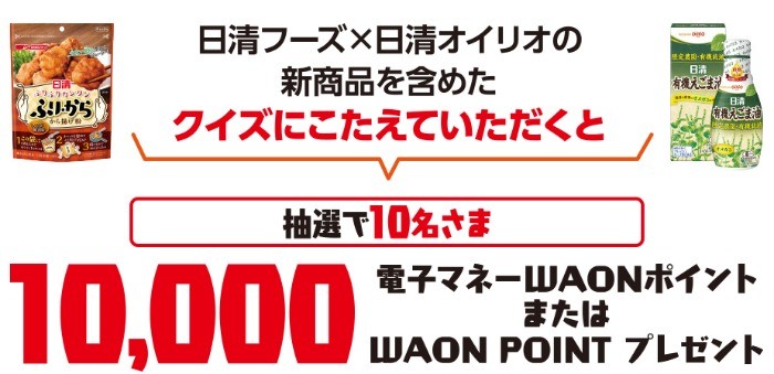 日清フーズ×日清オイリオ共同企画キャンペーン | AEON.com