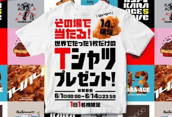 プラスから揚 発売記念 "世界でたった1枚だけのTシャツ" プレゼントキャンペーン