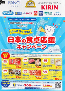 【ウエルシア×キリン】がんばろう日本！日本の食卓応援キャンペーン