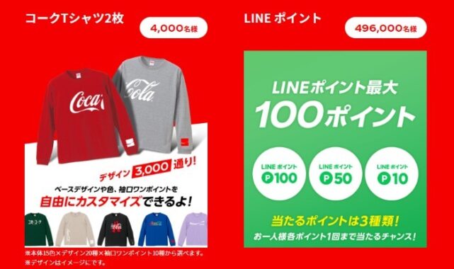 選べるデザイン3,000通り！コークTシャツ2枚当たる！ | コカ･コーラ（Coca-Cola）公式ブランドサイト