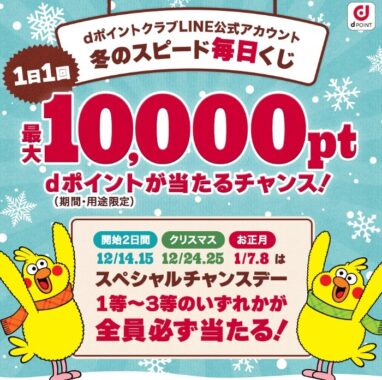 【dポイントクラブ】dアカウント×LINE 冬のスピード毎日くじ