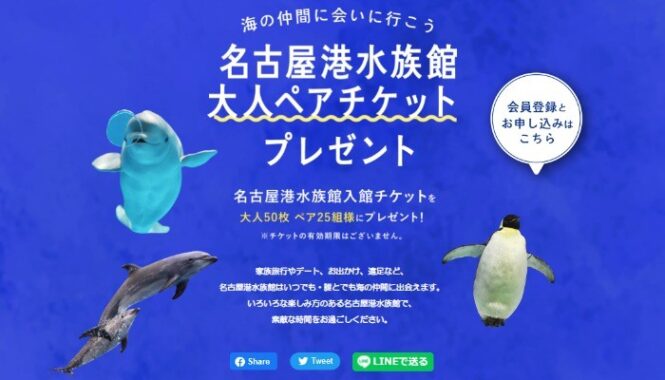 名古屋港水族館 大人ペアチケット