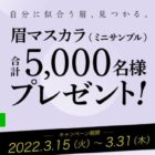 【合計5,000名様】人気の眉マスカラ（ミニサンプル）をプレゼント！ | ヘビーローテーション | KISSME