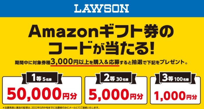 ローソン｜Amazonギフト券 抽選キャンペーン