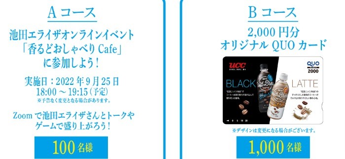 UCC COLD BREW 池田エライザ オンラインイベントor2,000円分QUOカードが当たる！キャンペーン| コーヒーはUCC上島珈琲