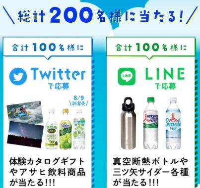 アサヒ飲料と夏をおもいっきり楽しもうキャンペーン｜アサヒ飲料